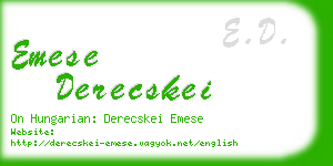 emese derecskei business card